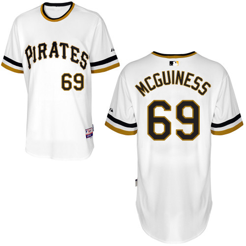 Chris McGuiness #69 Youth Baseball Jersey-Pittsburgh Pirates Authentic Alternate White Cool Base MLB Jersey